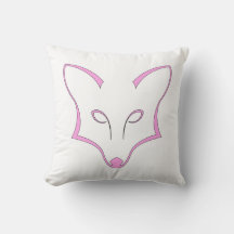 Oreiller jeté Logo Renard Rose