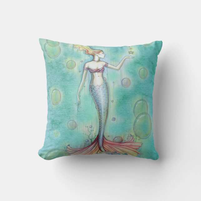 Oreiller jeté Mermaid Bubbles (Recto)