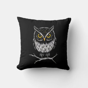 Oreiller jeté minimaliste Phantom Owl