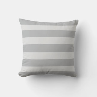 Oreiller jeté moderne gris rayé horizontal