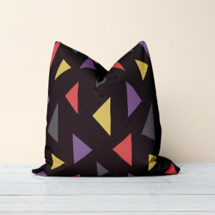 Oreiller jeté multicolore Geo Triangles