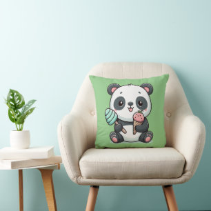 Oreiller jeté panda mignon