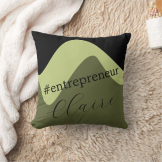 Oreiller jeté personnalisé au nom de l'entrepreneu