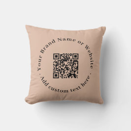 Oreiller jeté pour entreprise à code QR moderne ro