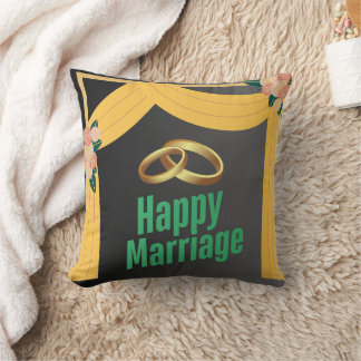 Oreiller jeté pour mariage heureux, Coussin à thèm