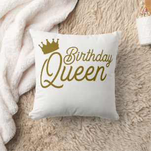 Oreiller jeté Reine d'anniversaire - Cadeau d'anni