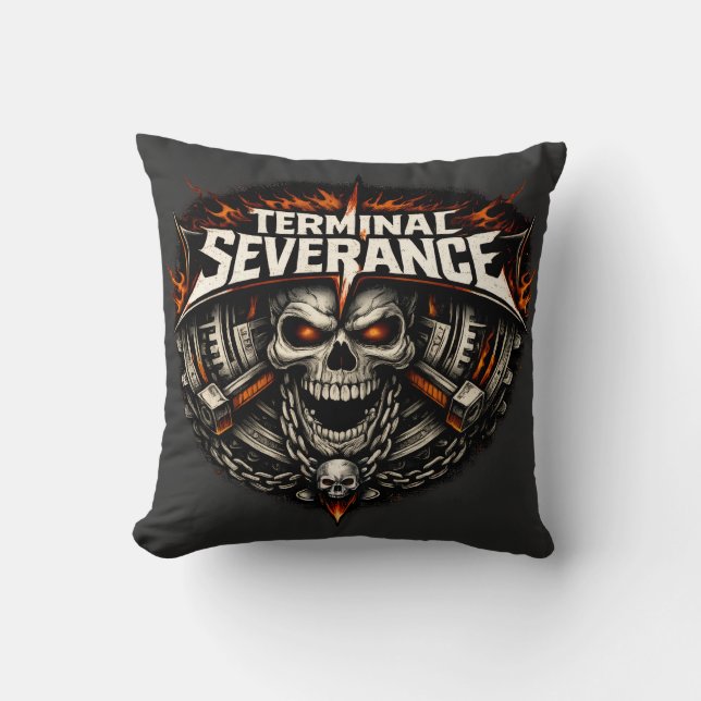 Oreiller jeté Skull de séparation terminale (Recto)