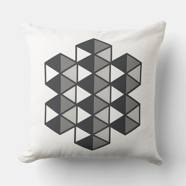 Oreiller Jeté Triangles Jointes (Recto)