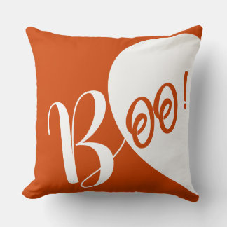 Oreiller jeté typographie Boo à ton divisé | Fantô