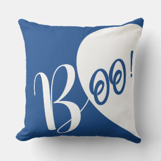 Oreiller jeté typographie Boo à ton divisé | Fantô