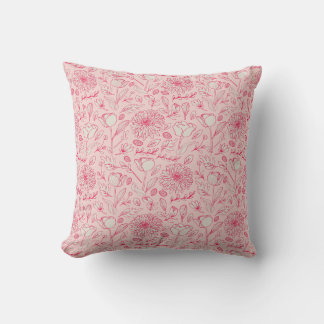 Oreiller jeté vintage rose rose