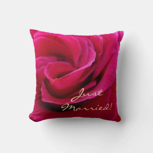oreiller Just Married Rose Rose Chéri Mariage