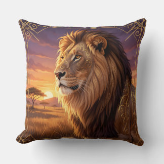 oreiller lion art déco