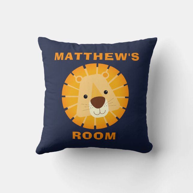 Oreiller Lion Throw personnalisé de mignonne enfan (Verso)