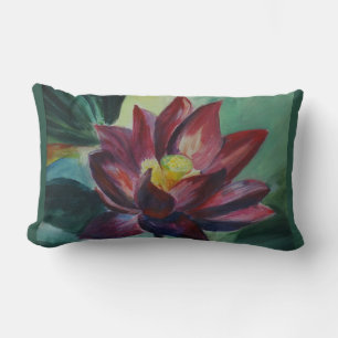 Oreiller lombaire Lotus rose 33 cm x 53 cm