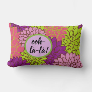 Oreiller Lombaire Ooh-la-la Floral Audacieux Rose