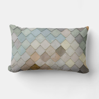 Oreiller lombaire pastel à motif diamant