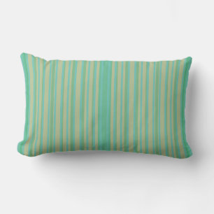 Oreiller Lombaire Rayé Vert Jade Moderne