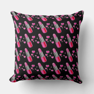 Oreiller Lover Lover rose et noir