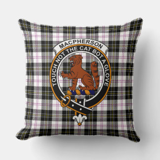 Oreiller MacPherson Tartan, insigne de clan et dev