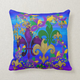 Oreiller Mardi Gras Fleur de lis