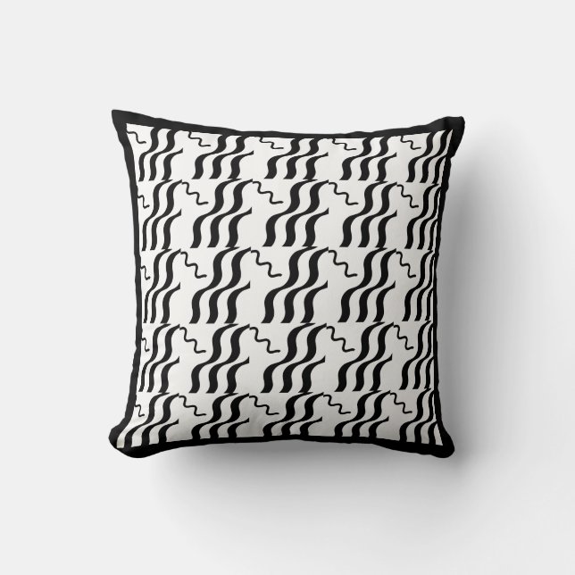 oreiller moderne noir et blanc (Recto)