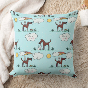 Oreiller motif campagne amis joyeux - Enfants