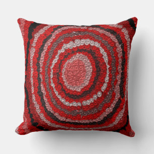 Oreiller Motif de concepteur rouge