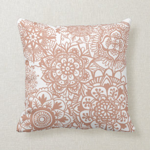 Oreiller Motif Mandala rose Gold