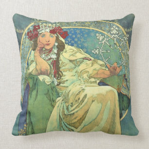 Oreiller Mucha Alfons Princesse Hyacinta 1911