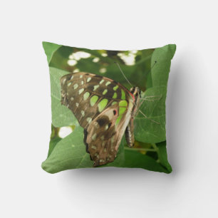 Oreiller Papillon Vert Iridescent Tropical