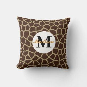 Oreiller personnalisé avec impression de girafe