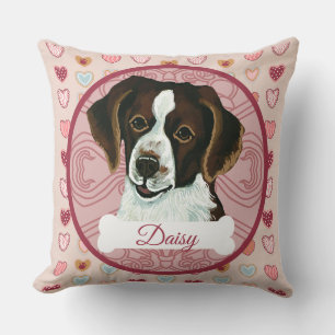 Oreiller personnalisé Brittany Spaniel pour la Sai