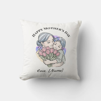Oreiller personnalisé pour la fête des Mères, mama