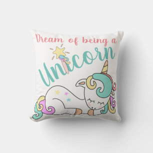 Oreiller personnalisé Rêve de Licorne