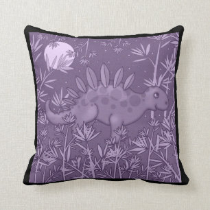 Oreiller pour enfants au dinosaure violet