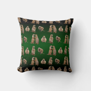 Oreiller Prairie Dog Frenzy (Mélange Vert)
