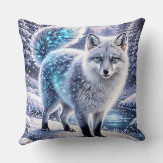 Oreiller Renard Arctique Magique – Fantaisie hiver