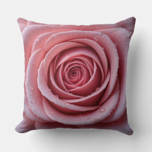 Oreiller Rose Rose Dewy Décor Floral Élégant