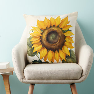 Oreiller Tournesol - Grand Coussin Inspiré de la N