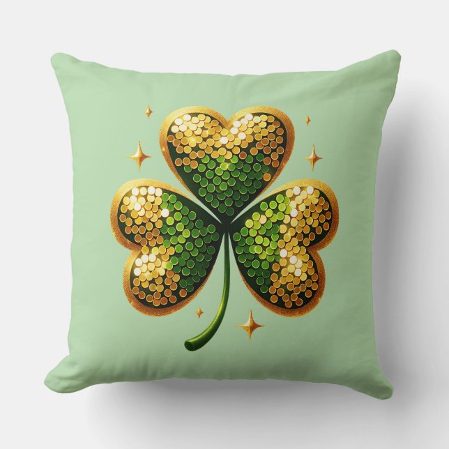 Oreiller trèfle de la Saint-Patrick (Recto)