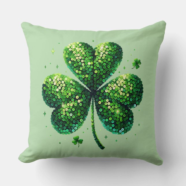 Oreiller trèfle de la Saint-Patrick (Recto)
