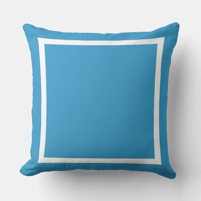 Oreiller uni bleu clair brillant solide (Recto)