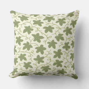 Oreiller vert et beige
