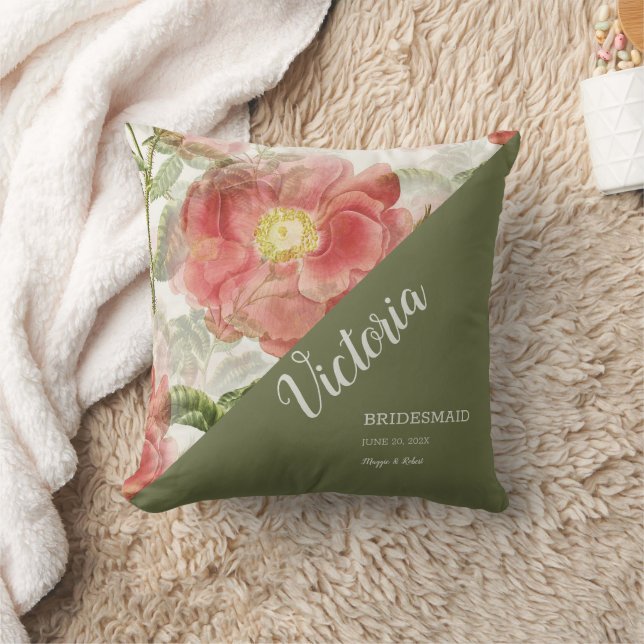 Oreiller Vintage Floral Peint (Couverture)