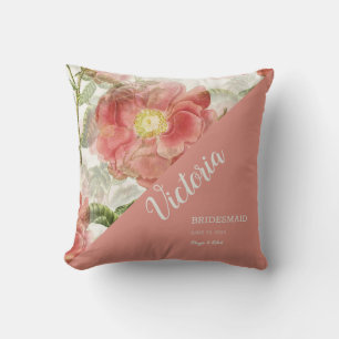 Oreiller Vintage Floral Peint