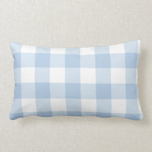 Oreillers à En vichy bleu clair