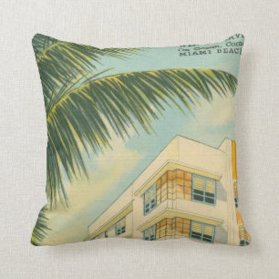 Oreillers à lancer Art déco de Miami Vintage