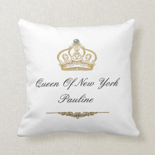 Oreillers à lancer de monogramme Queen of New Yor