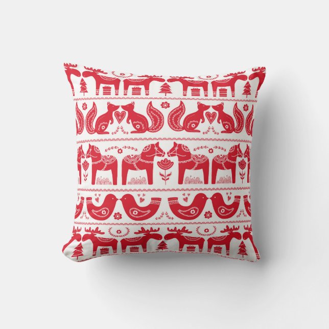 Oreillers à lancer des animaux scandinaves (Recto)